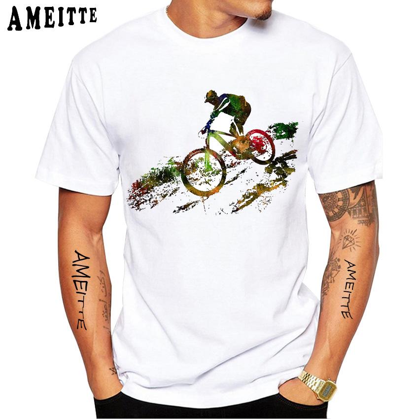 Футболки Strange and Simple Bike and Cycle Футболка велосипедиста с фиксированной передачей Унисекс Шоссейный велосипед Велоспорт Спортивные белые повседневные футболки для мальчиков Футболка унисекс