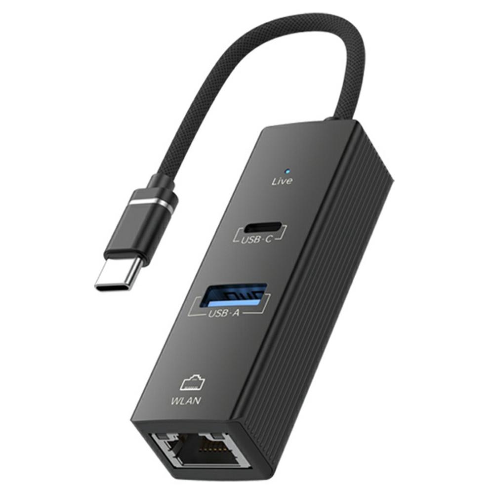 Type-C to USB-A USB-C RJ45 Network Adapter 100Mbps Ethernet Connector
