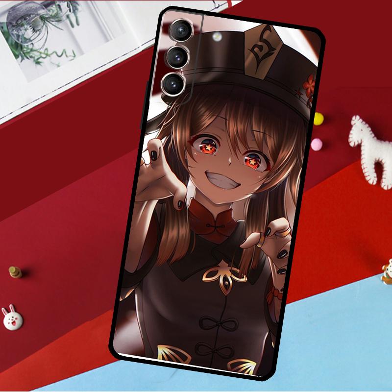 Чехол Genshin Impact Ху Тао для Samsung Galaxy S26 S25 S24 S21 S22 S20 Ultra S9 S10 Plus S23 FE S25 FE
