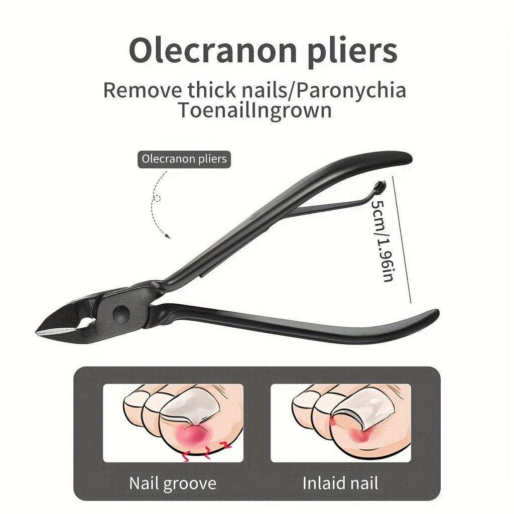 7 / 15 / 20 Набор ножей для ногтей, черный нож для ногтей с красной упаковочной коробкой, набор для маникюра из нержавеющей стали