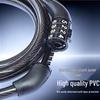 Bicycle & Motorcycle Waterproof 4-Digit Combo Lock Anti-Theft Chain Steel Cable