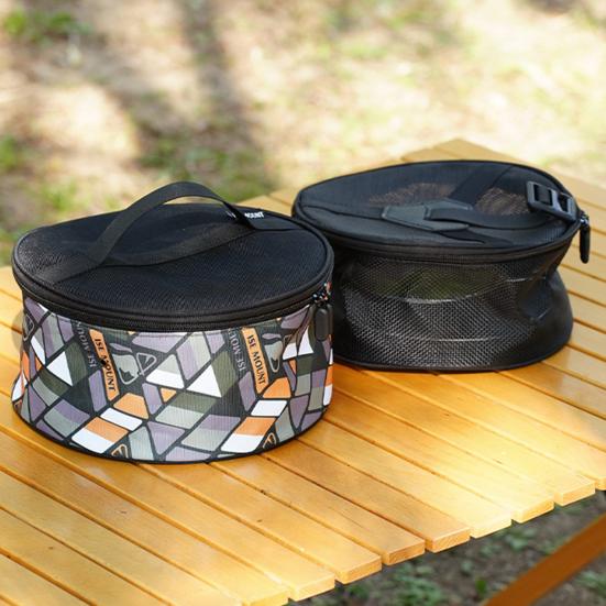 Сумка для хранения столовых приборов на открытом воздухе с сетчатым дренажным вкладышем, большая емкость, водонепроницаемая, переносная походная тарелка