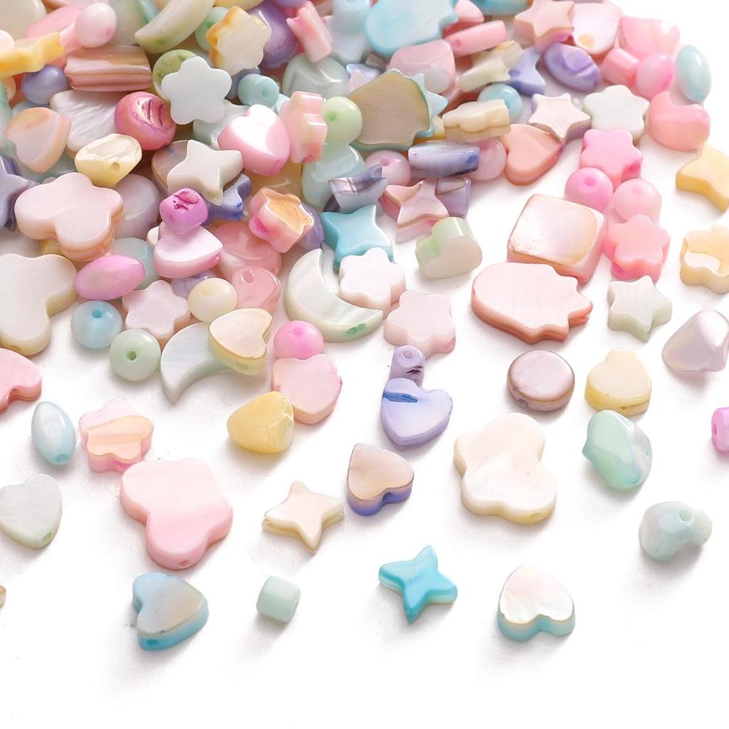 Natural Seashell Moon Round Star Beads For DIY Necklace Bracelet Earrings Jewelry Making