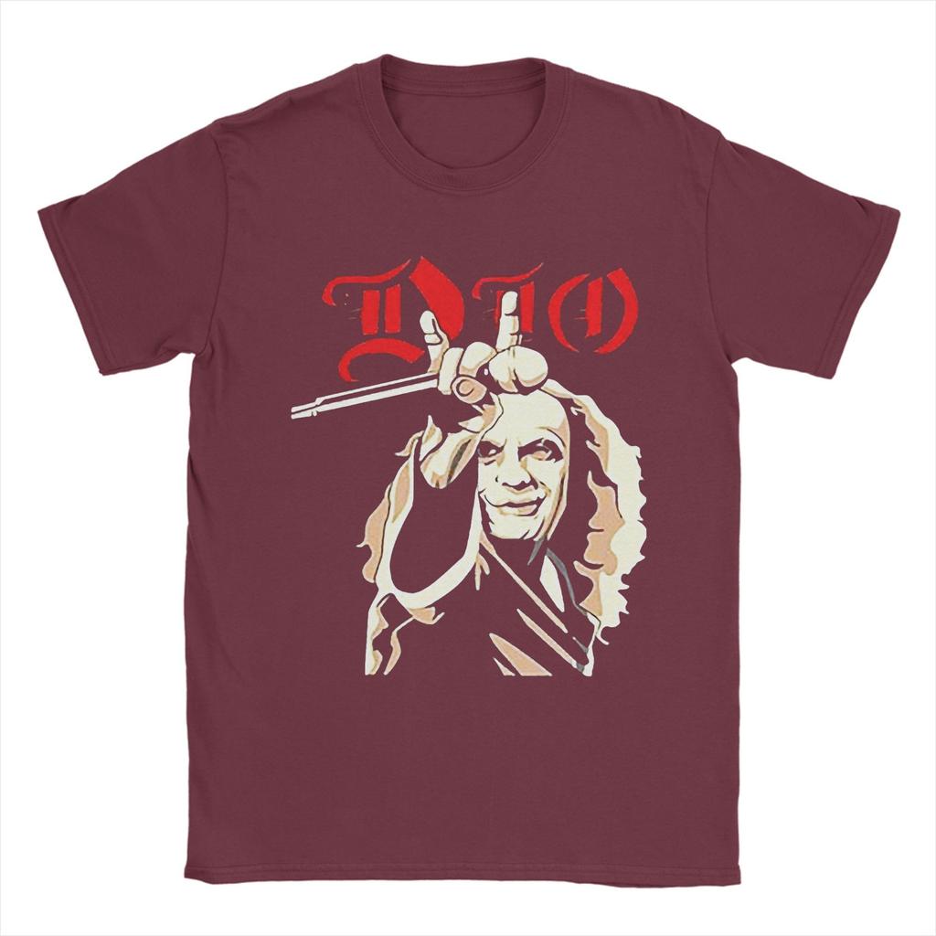 DIO Рок-группа Хлопковая футболка для мужчин Лето Классические футболки Круглый вырез Футболки Харадзюку Дизайн оверсайз Топы