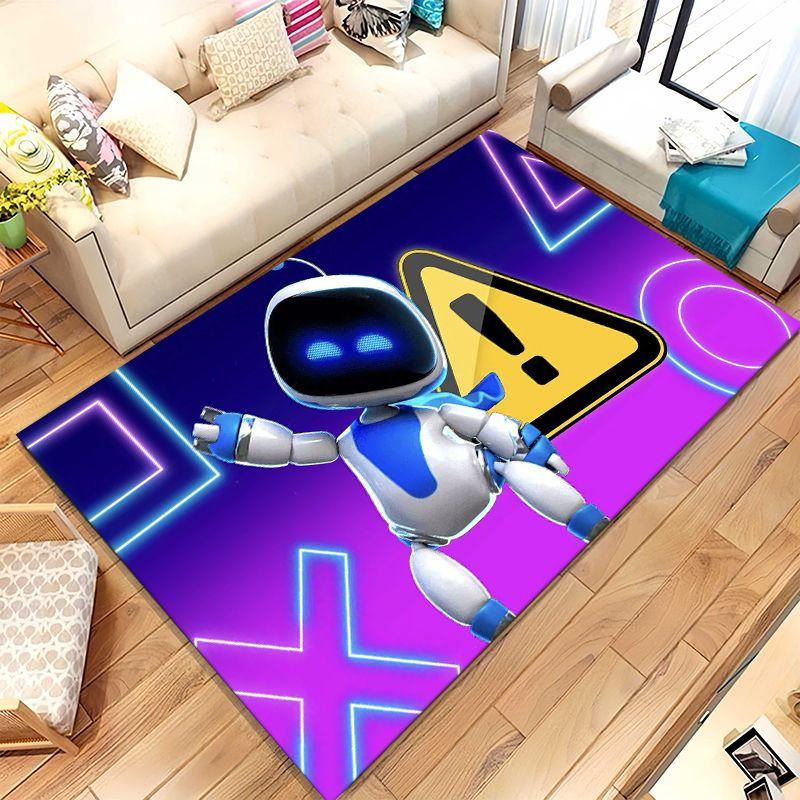 Funny Game A-ASTRO BOT Cartoon Soft Non-Slip Large Area Rug for Living Room,Bedroom Playroom Carpet Mat for Sofa,Home Decor Gift
