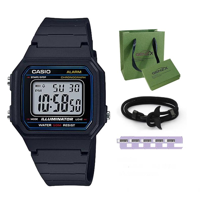 Casio Мужские ЧАСЫ для МОЛОДЕЖИ Черные W-217H-1AVDF W-217H-1AVDF