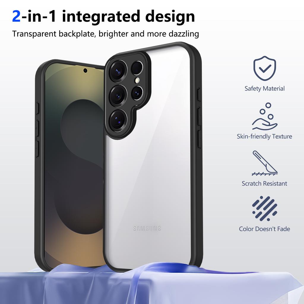 Чехол для телефона для Samsung Galaxy S25 Ultra S24 Plus Противоударный чехол с подушкой безопасности ТПУ+Прозрачный для Samsung S25Edge S24FE S23FE Чехол