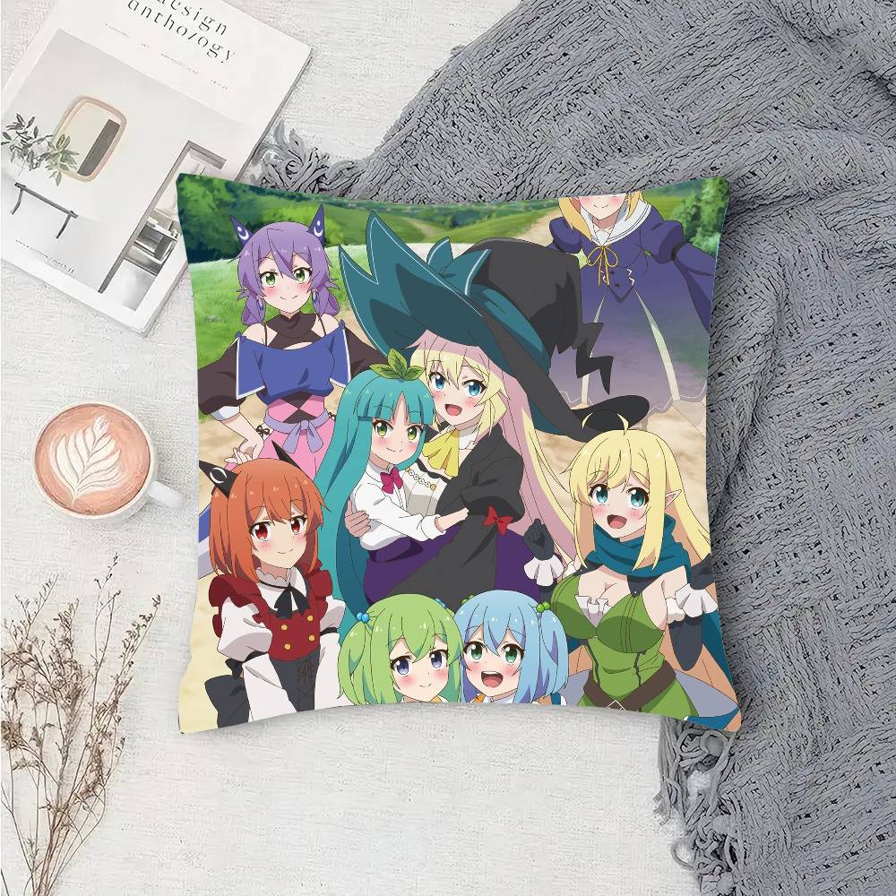 Я убивал слизней 300 лет и прокачал свой уровень Чехол для подушки Аниме Чехол для диванной подушки Декор комнаты Дома