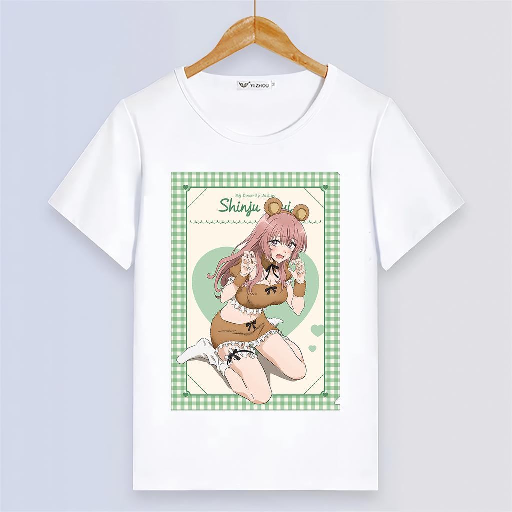 My Dress-Up Darling Girls Cartoon Short Sleeve T shirt Women Summer Tops Digital Printing Anime Couple Tee Harajuku Clothes