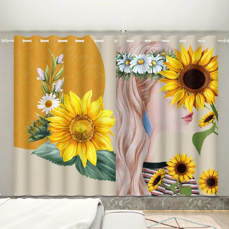 Шторы Ins Style Girl Bedroom Room Nordic Modern Simple High Shading Curtain Heat Insulation Perforated Thick Blackout Drape