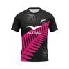 Мужская футболка Топ Камисета Де Ругби Пиктон Олл Блэкс Перо Матч Розовый Топ С круглым вырезом Реглан Спортивный топ Внешний топ для фитнеса