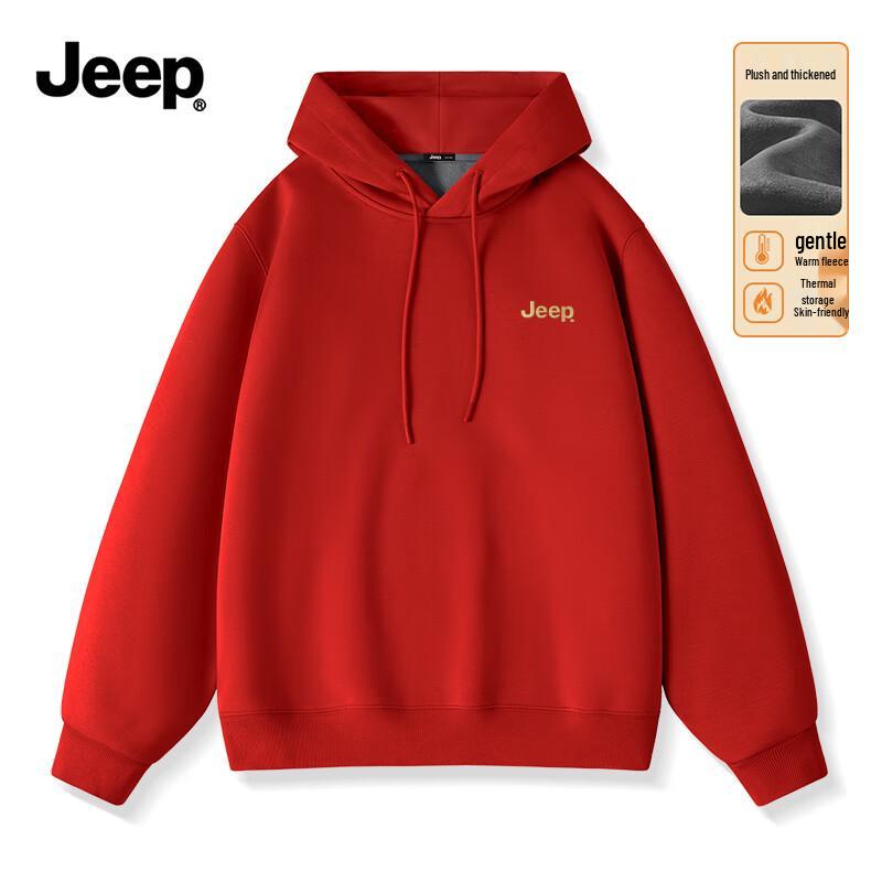 Jeep Мужское худи с флисовой подкладкой, плотное