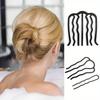 Girls Black Metal Hair Fork Clip for Women Hair Pin Combs Messy Bun Hairpin Clip Side Combs Updo Sticks Hair Styling Tool
