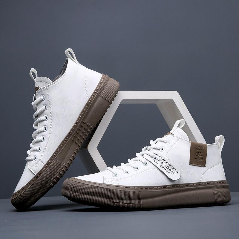 Высококачественная обувь Нескользящие износостойкие мужские кроссовки Осенние новые мужские повседневные туфли Нескользящие спортивные туфли для мужчин Кожаные