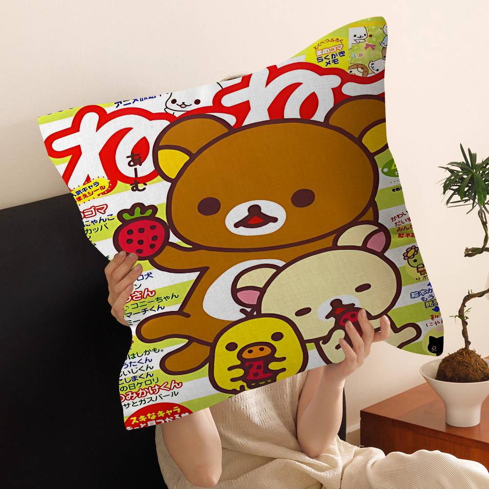Мультяшная наволочка Rilakkuma Декоративная наволочка для подушки Чехол для подушки с принтом Для дивана