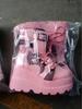 Women's 2022 Pink Wedge Heel Martin Boots with Thick Sole - Plus Size, European & American Fashion Short Boots