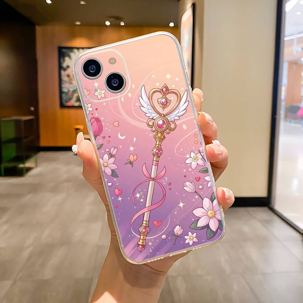 Чехол для телефона S-Sailor- Moon для iPhone17,16,15,14,13,12,11 ,Pro Max,16/15/14 Plus Прозрачный чехол