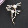 Retro Diamond-Encrusted Dragonfly Brooch Temperament Dripping Insect Brooch Niche Design Sense Pin Suit With Accessories