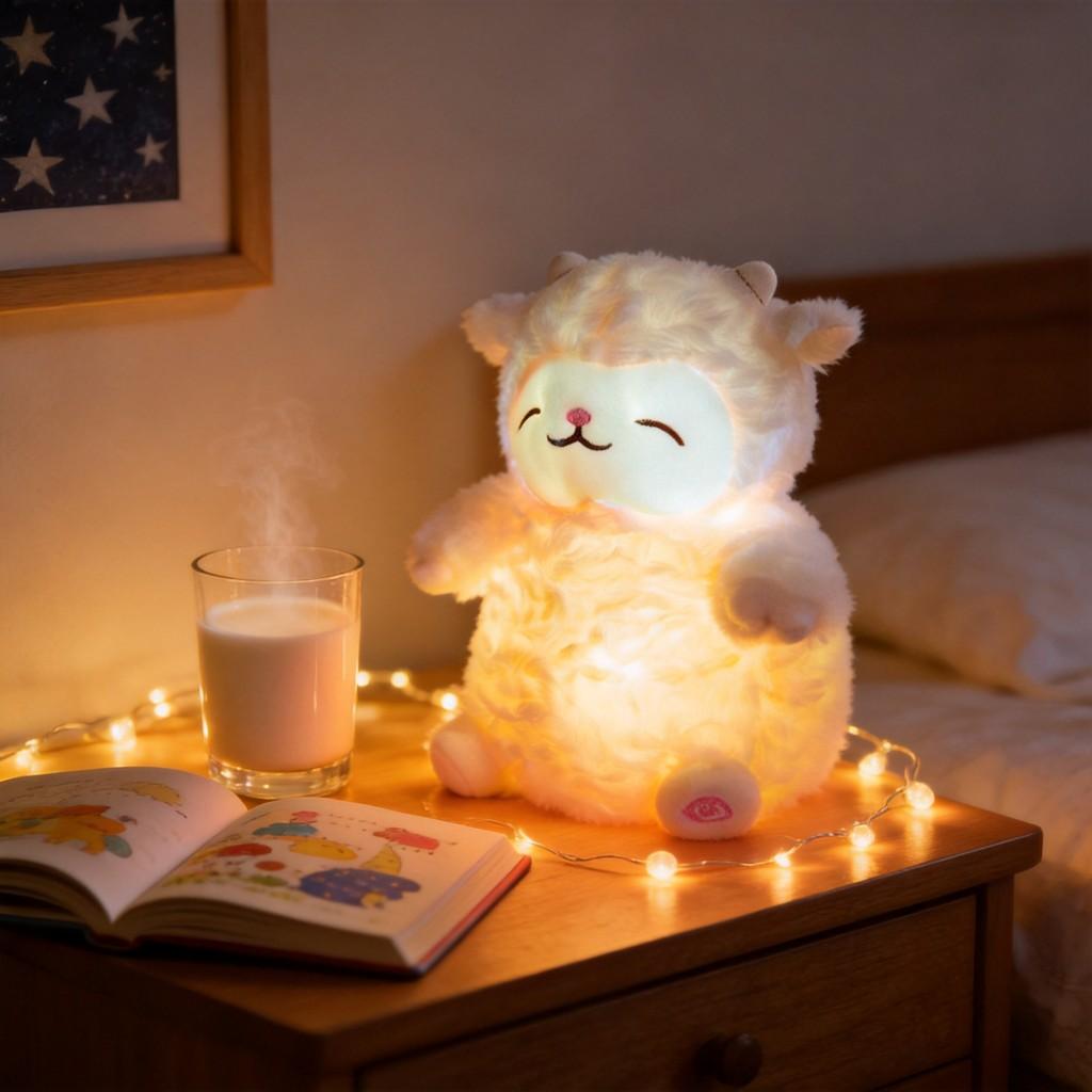 Colorful Led Luminous Sheep Plush Toy With Soft Pp Cotton For Children And Gift Giving