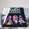 Huntrix Blanket Cover Coral Fleece Plush Kpop Demon Hunters Lightweight Throw Blankets for Home Couch Bedspread