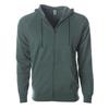 Independent Unisex Adult Midweight Zipped Raglan Hoodie