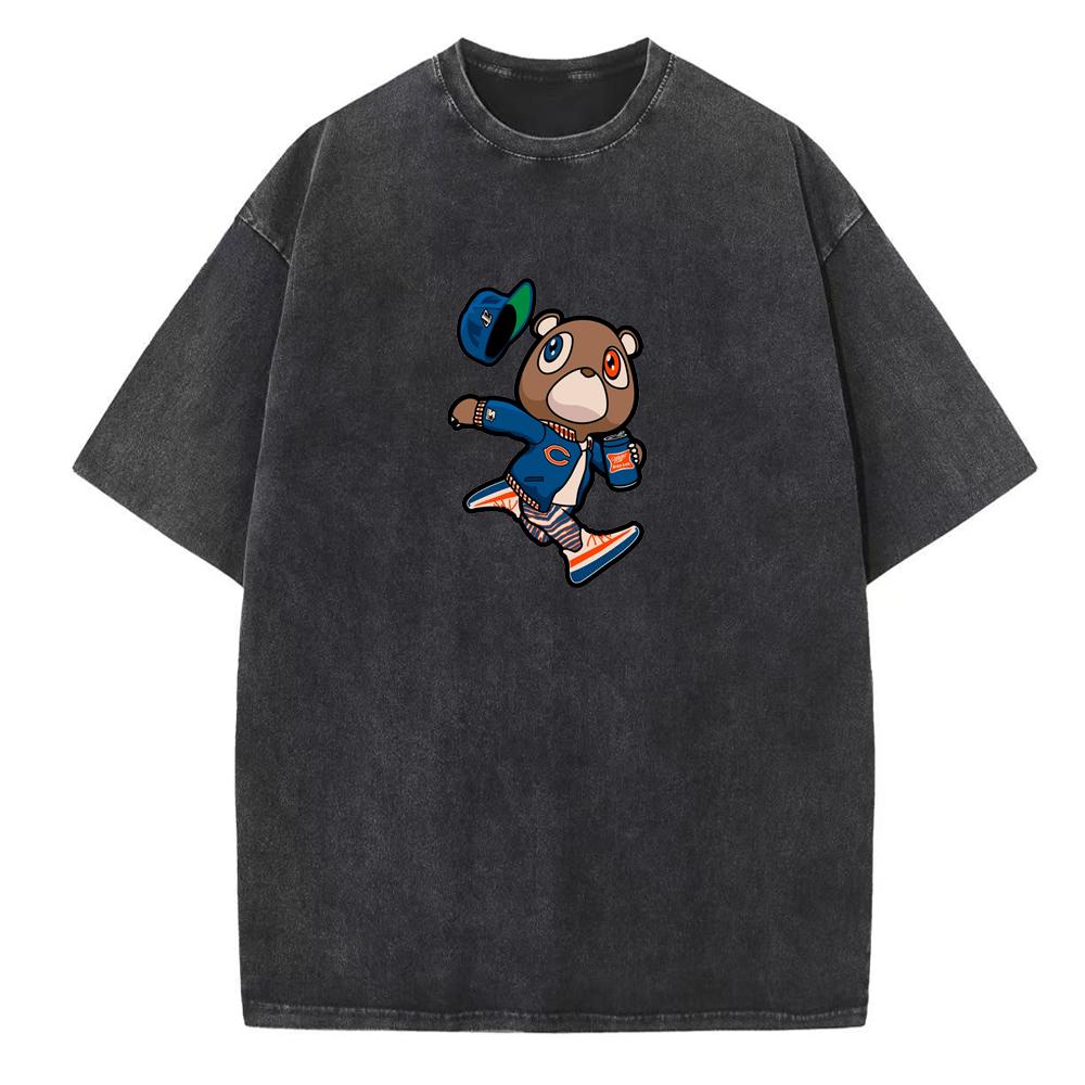 Kanye West Graduation Fans Gift Vintage Summer Short Sleeve Casual Unisex Harajuku O-Neck Cotton Shirts Printing