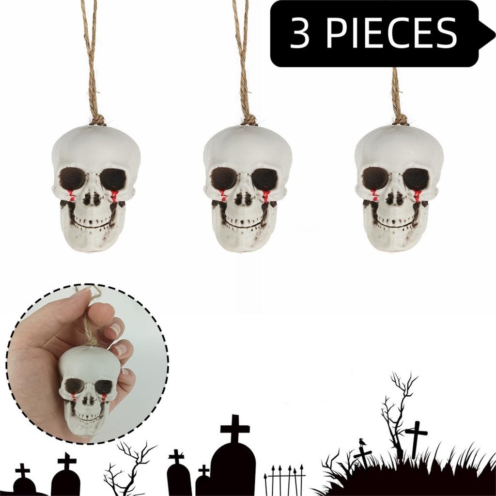 3/510pcs/set Halloween Horror Bleeding Head Pendant Hanging Halloween Christmas Tree Fireplace Balcony Table Decoration
