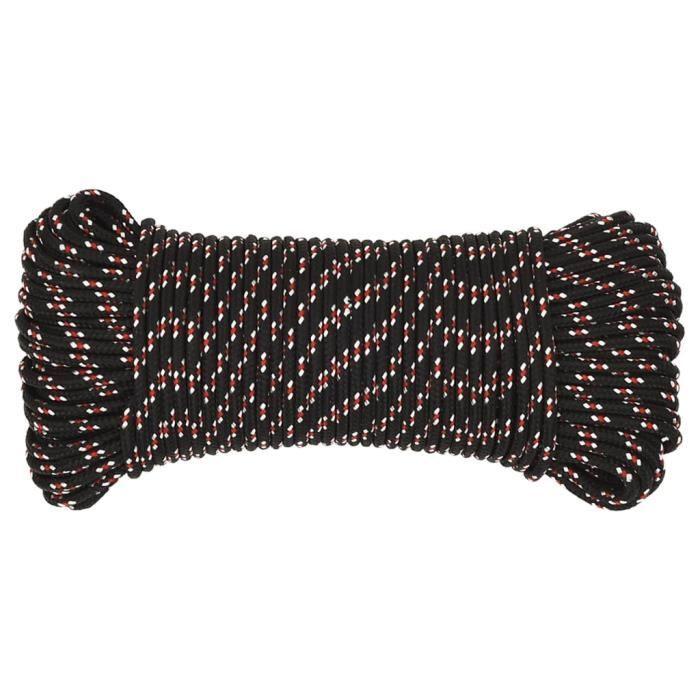152330 vidaXL Boat Rope Black 4 Mm 250 M Polypropylene