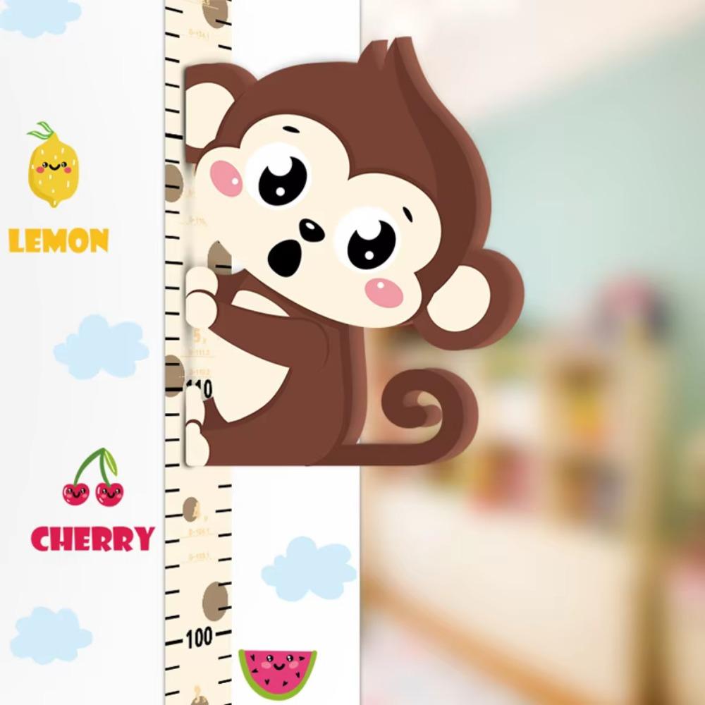 Cute 3D Children's Height Sticker Removable Wall Sticker Growth Chart  Kindergarten