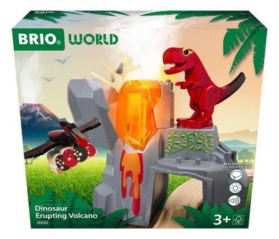 Brio Вулкан Королевства Динозавров 36092 Возраст 3 года и старше Игрушка Деревянная железная дорога (Поезд Динозавр)