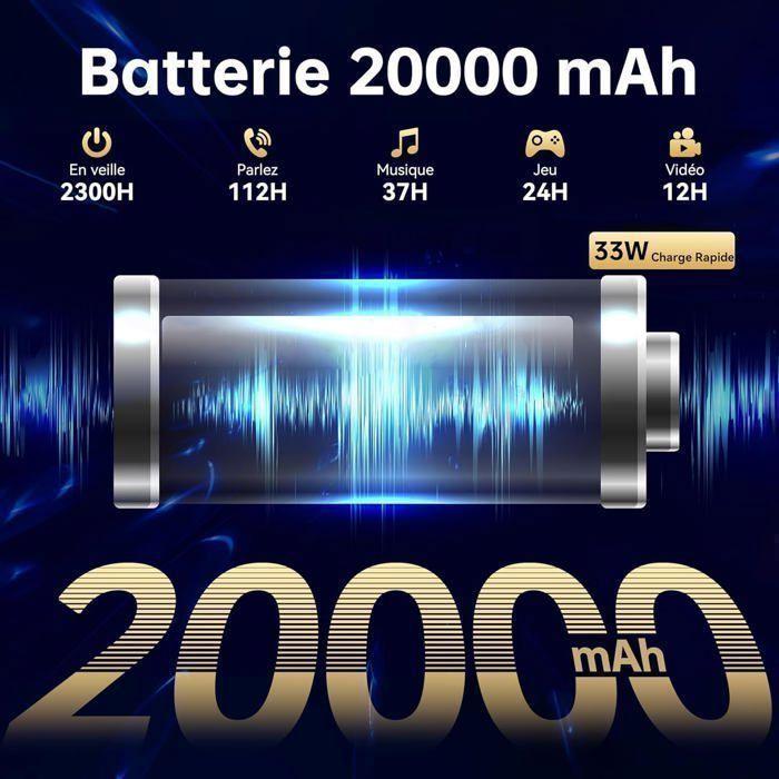 OUKITEL RT8 Tablette Incassable 12GO+256GO 20000mAh Tablette Tactile Durcie 11” Tablette Android 14 48MP Dual SIM/IP68/IP69K Orange