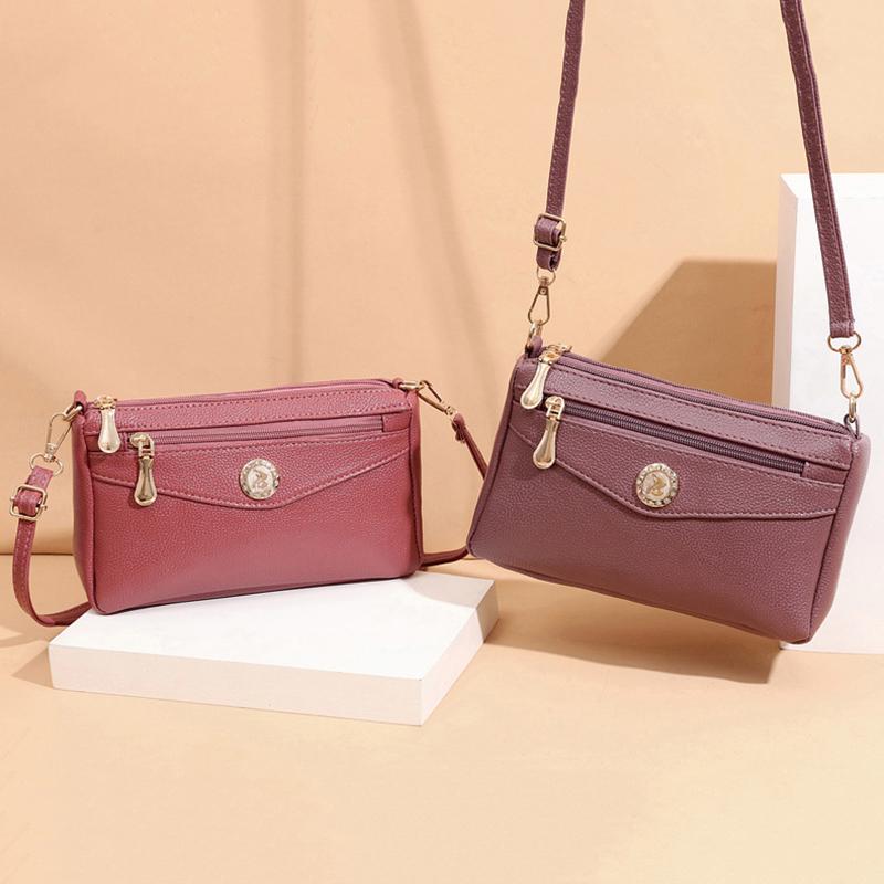 Модная простая женская дизайнерская сумочка Высококачественная маленькая сумка-мессенджер Однотонная сумка через плечо кроссбоди Клатч