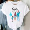 Women Clothing Casual Print Tee Top Sweet Family Trend 90s Summer Fashion Mom Mother Tshirt Short Sleeve Lady Female Graphic T-shirt