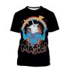 Summer Unicorn 3D Painted Art T-shirts Fashionable Casual Harajuku Fun Animal Streetwear Children's Boy and Girl Kids Unisex T-shirts