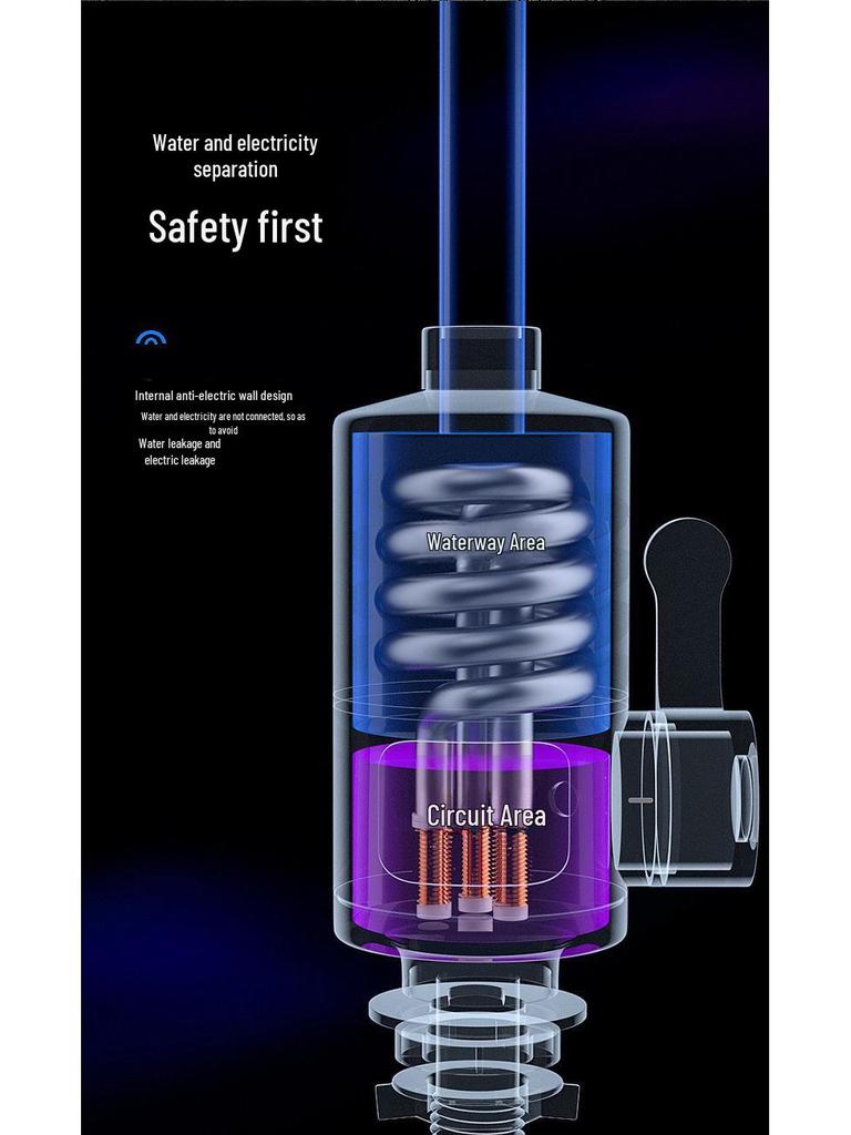 Электрический умный водонагреватель с мгновенным нагревом: 3-секундная горячая вода для кухни