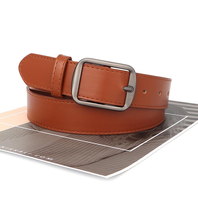 Summer City Style Pu Leather Belt For Women Men Casual Fashion Waistband With Geometric Design
