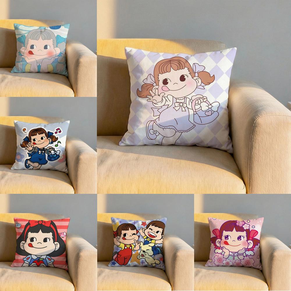 Candy Brand FFujiya Cushion Cover Soft Reversible Durable Pillow Cover MultiScene Use for Home Car Daily Comfort