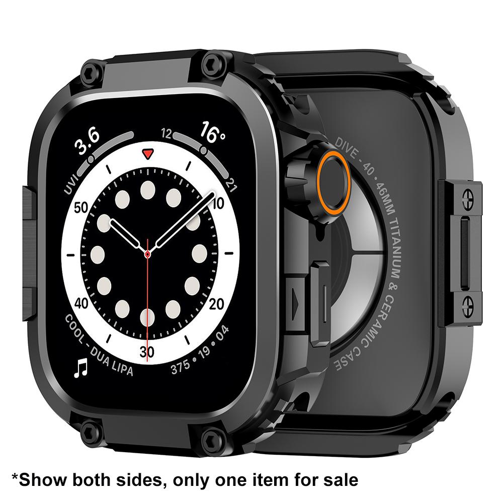 Алюминиевый Сплав Чехол для Apple Watch Серии 11 10 46мм Металлический Полное Покрытие Бампер Чехол для Iwatch 10 46ММ Защитный Корпус Полый
