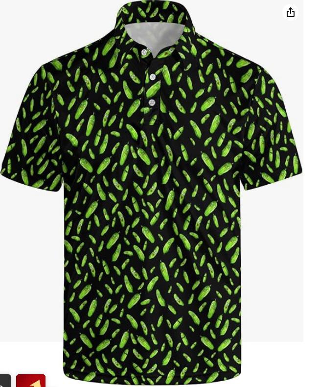 Unique geometric pattern short-sleeve polo shirt, casual and stylish for everyday wear.