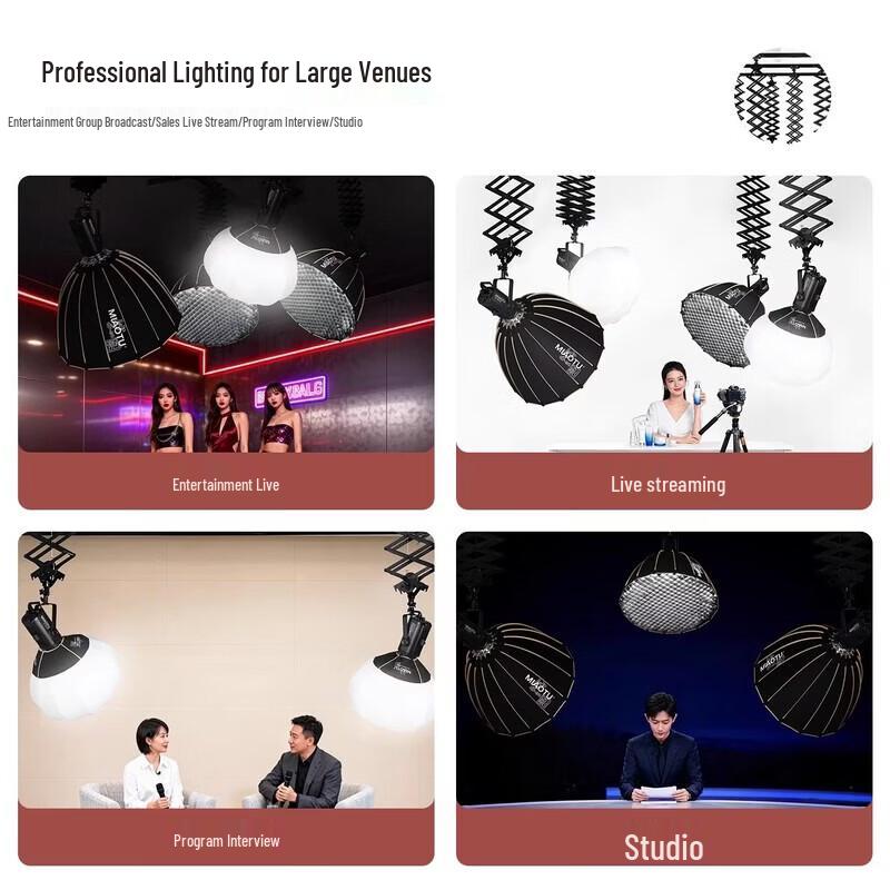 Miaotu CL500B Studio Ceiling Track Lighting Kit