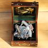 Brass Sextant Compass W Wooden Box Vintage Solid Antique Nautical Sailing Maritime Marine Navy Functional Gift Decoration Christmas Present