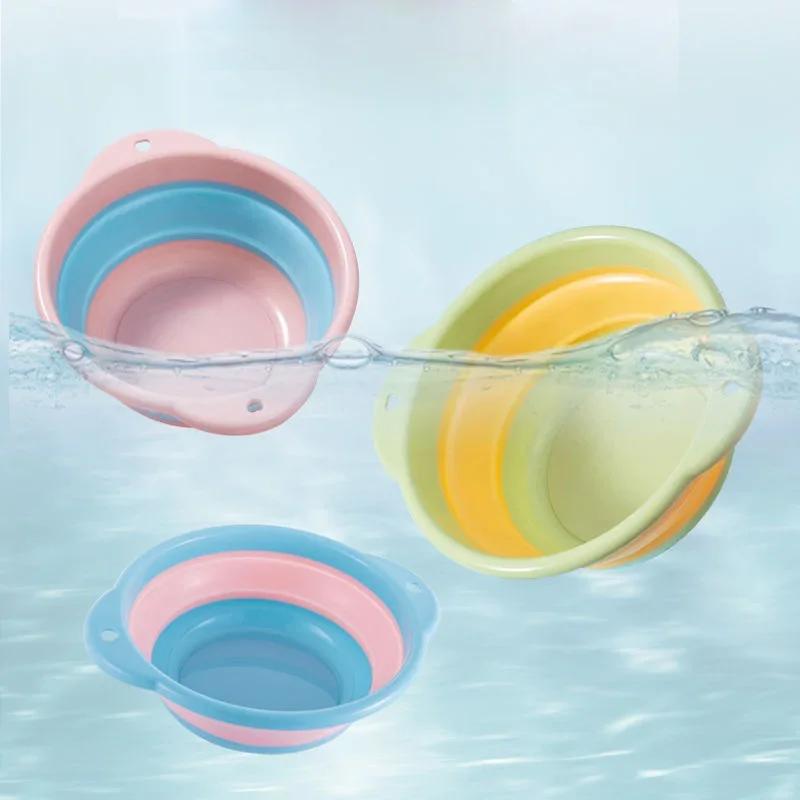 Портативное складное ведро для мытья лица, стирки и путешествий, компактный и прочный резервуар для воды