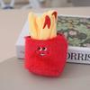 Cute Cute Hamburger Small Pendant Plush Toys Doll Sushi Fries Bread Croissant Bag Hanging Decoration Keychain