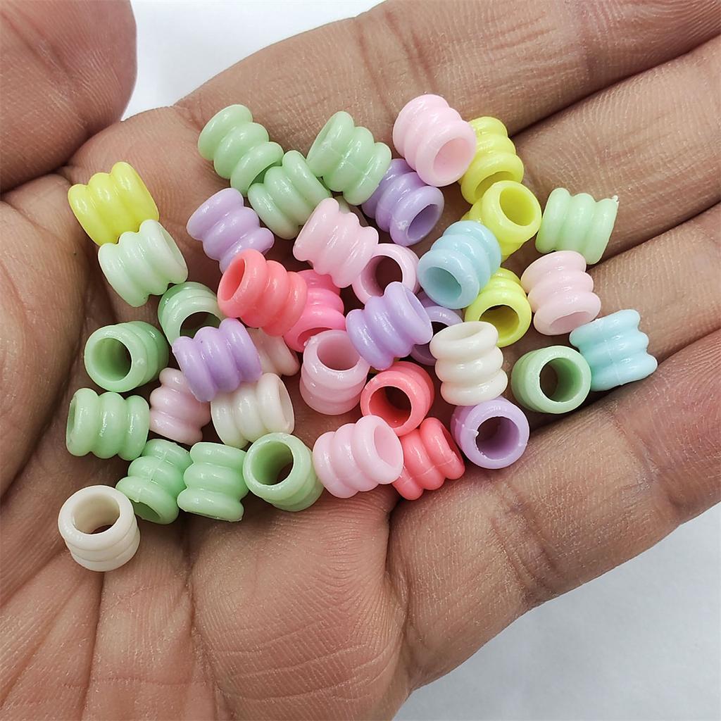 200 шт., фурнитура для ювелирных изделий, ожерелье, браслет, изготовление цветочных геометрических бусин с отверстием, аксессуары для самостоятельного изготовления, смешанные яркие цвета, свободные бусины для изготовления