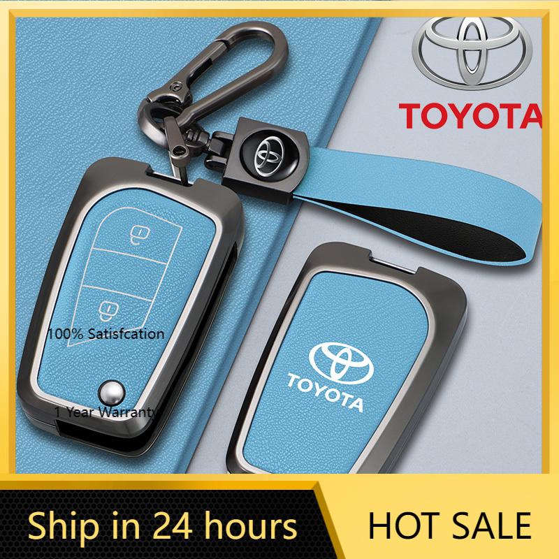2026 Hot For Toyota Hub Caps New Zinc Alloy Leather Car Key Case Cover For Toyota Auris Corolla Reiz Avensis Verso Yaris Aygo Ra