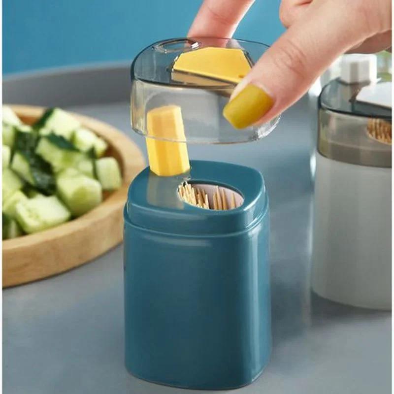 Creative Toothpick Living Room Dining Room Storage Box Automatic Pop-up Toothpick Box Household Push Toothpick Holder Dispenser