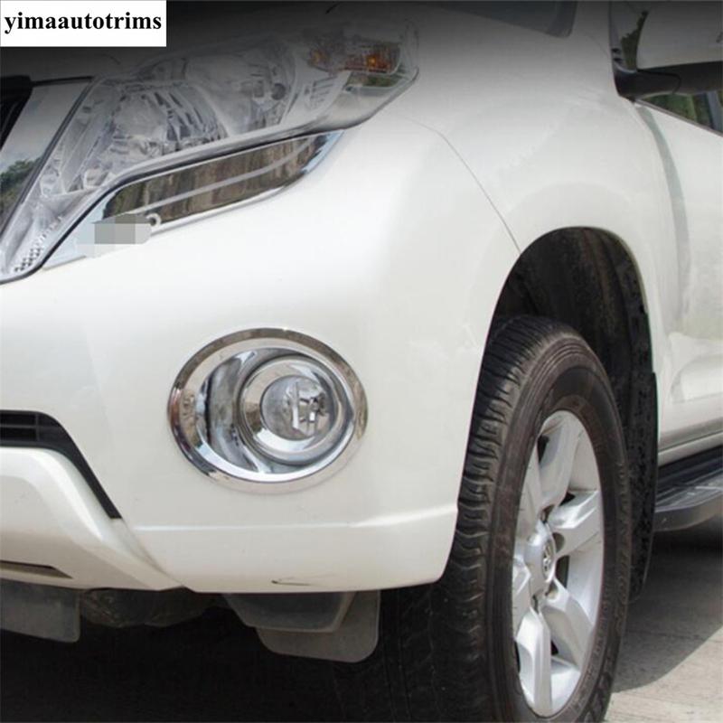 Передние Задние Противотуманные Фары Лампы Кольцо Чехол Отделка Для Toyota Land Cruiser Prado FJ150 2014 - 2017 ABS Хром Аксессуары Комплект для Интерьера