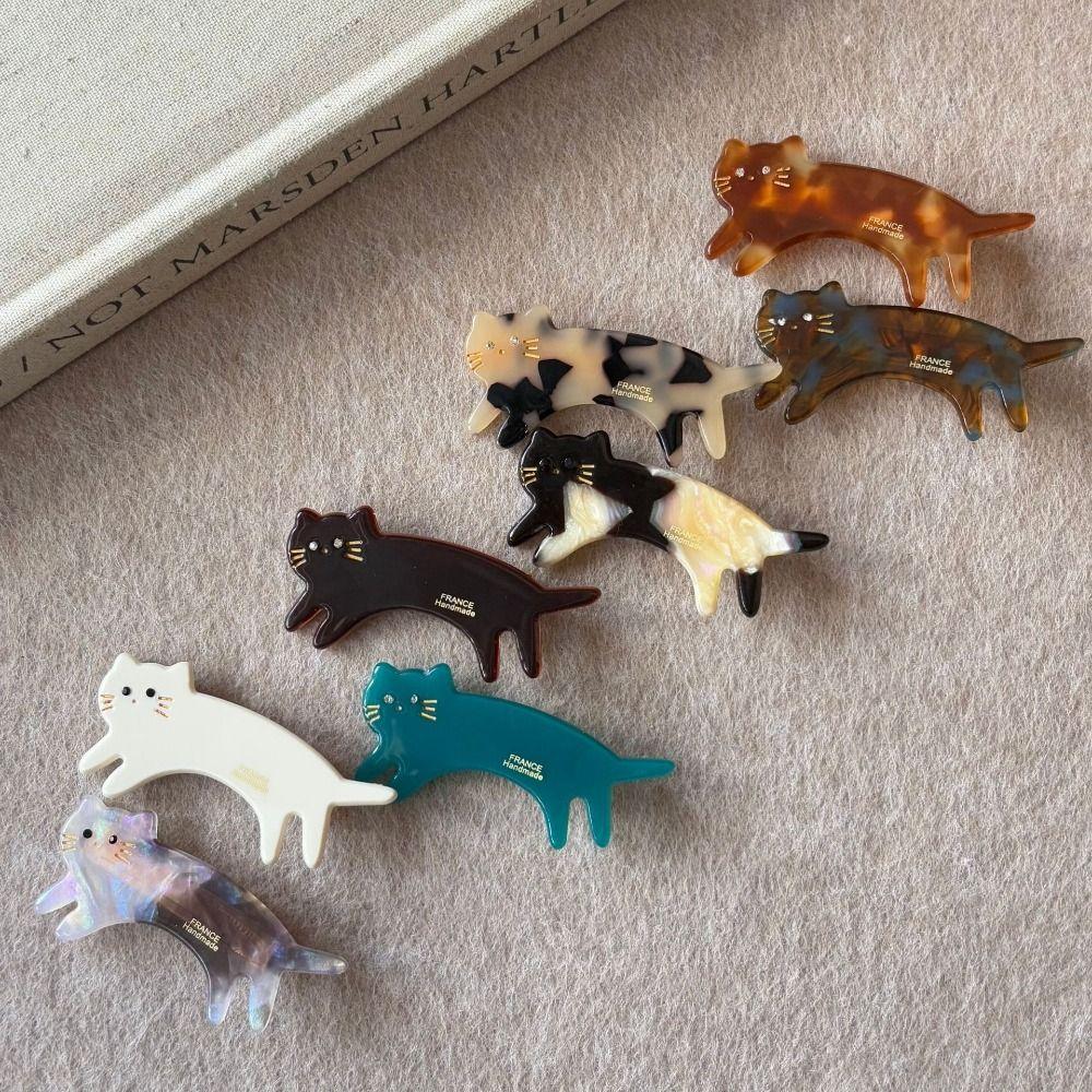 Kitten Cat Shaped Hair Clip Acetic Acid Cute Side Clip Creative Animals Hairpin Girls