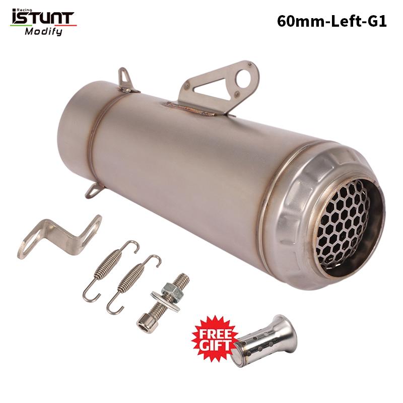 51mm/60mm Slip On Motorcycle Exhaust Motorcycle Exhaust Pipe Muffler Left Right Exhaust Pipe For Kawasaki Z900 FZ6 N R6 CBR1000R