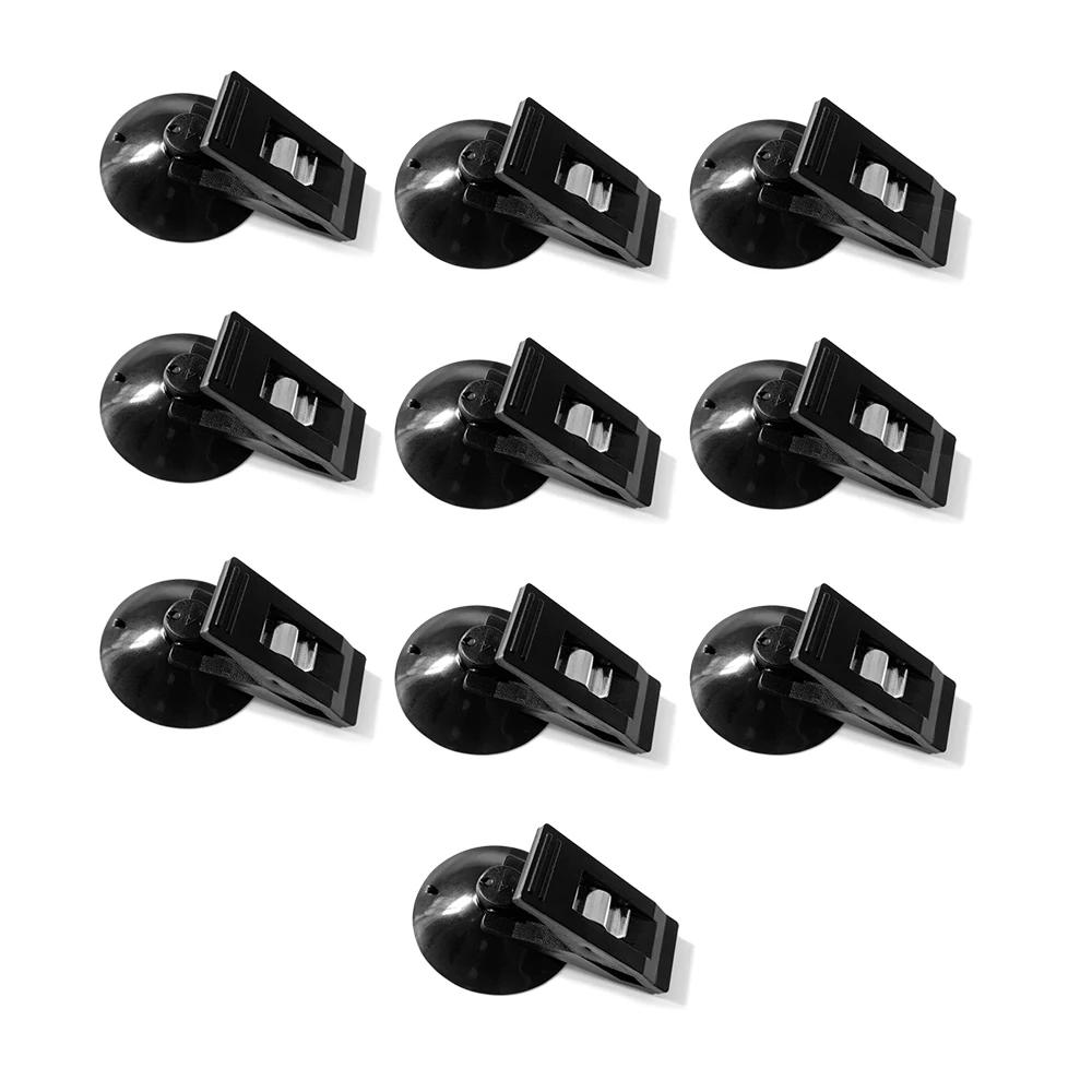 10 шт. Присоски-клипсы для автомобильного стекла, крючок, пластиковая клипса для салона автомобиля, многофункциональная клипса для карточек, клипсы-присоски для шторки от солнца